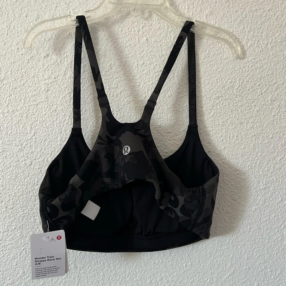 Wunder Train Strappy Racer Bra - Hidden Heritage Lace Black sz 6 - Picture 9 of 10